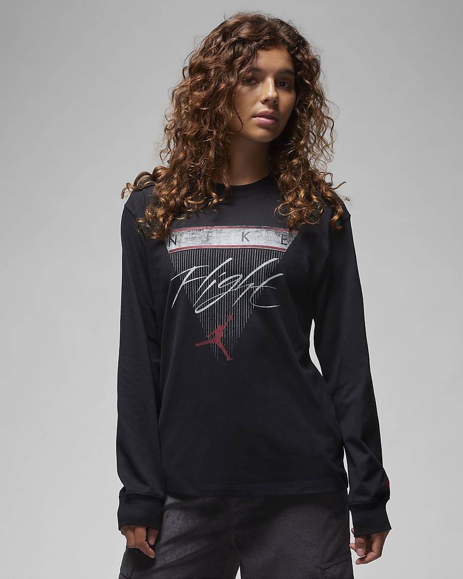 Jordan Women s Long Sleeve Graphic T Shirt